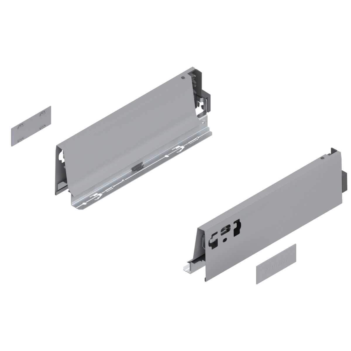 TANDEMBOX Zarge, Höhe M (83.6 mm), NL=270 mm, links/rechts, für TANDEMBOX antaro , R9006 weißaluminium