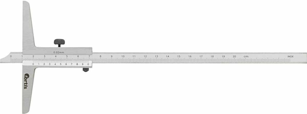 Tiefenmessschieber 200 mm 1/50 FORTIS