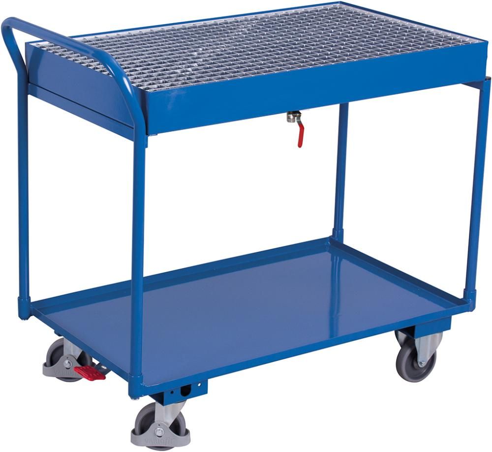 Tischwagen 250 kg 995x595 mm m. Gitterrost VarioFit