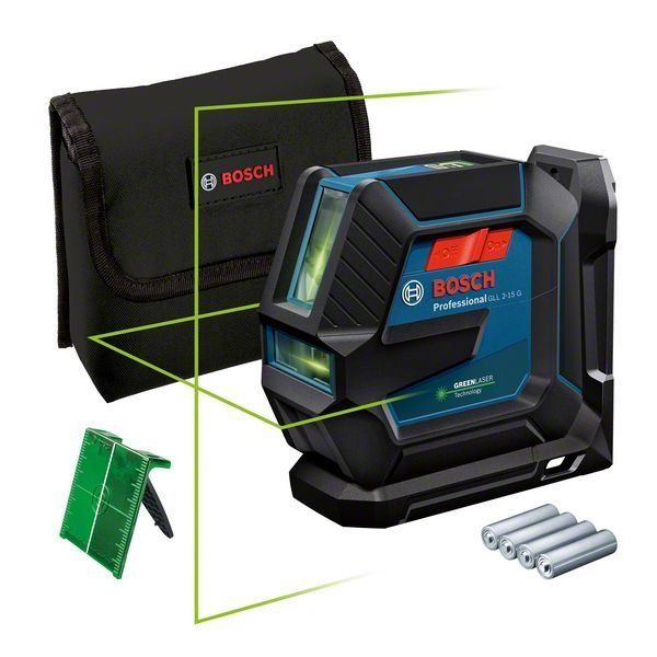 Bosch GLL 2-15 G+LB10+pouch+target plate