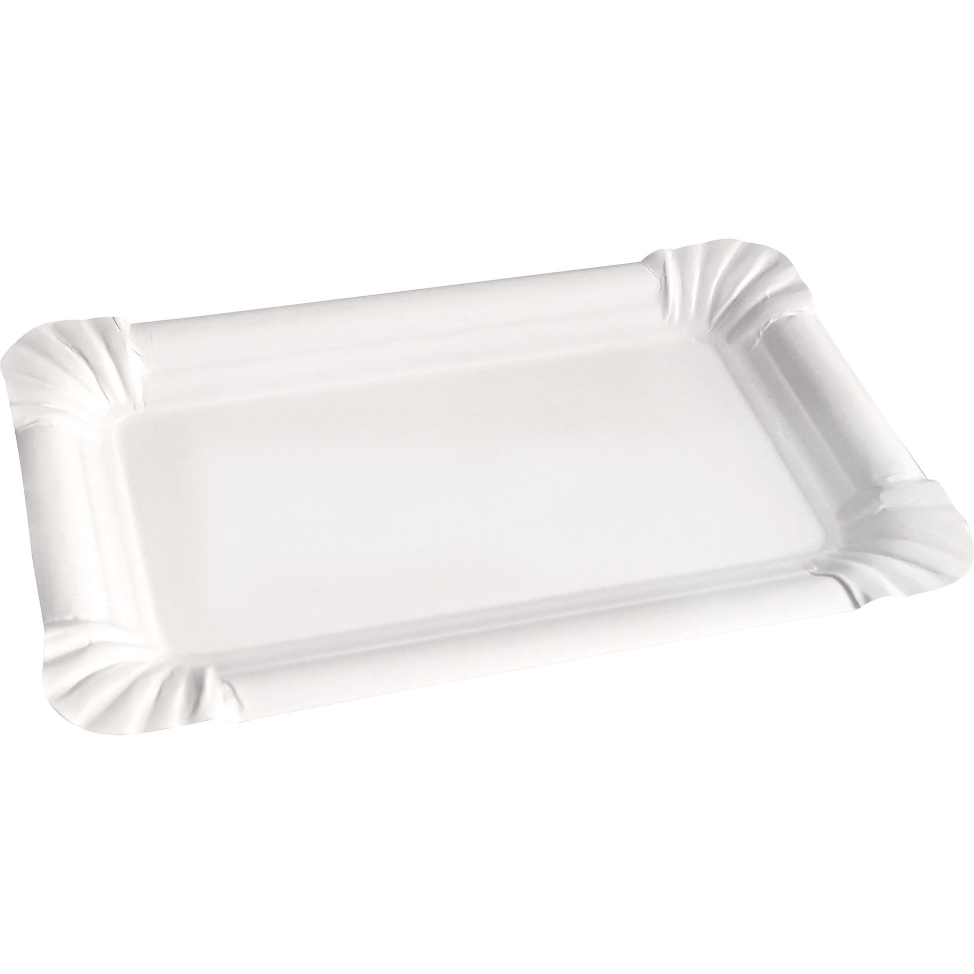 Teller Pappe rechteck 13x20cm weiß 250 St./Pack.