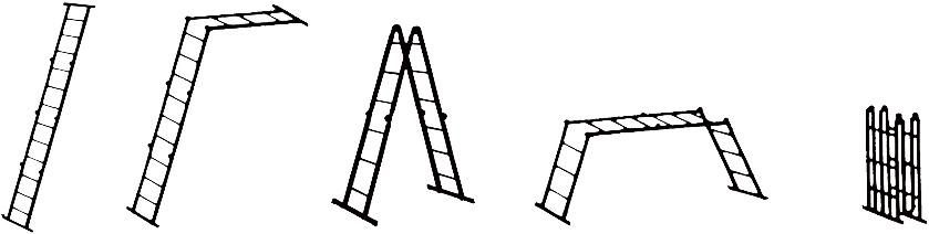 Vielzweckleiter Multitec M 4-teilig, 4 x 3 Sprossen