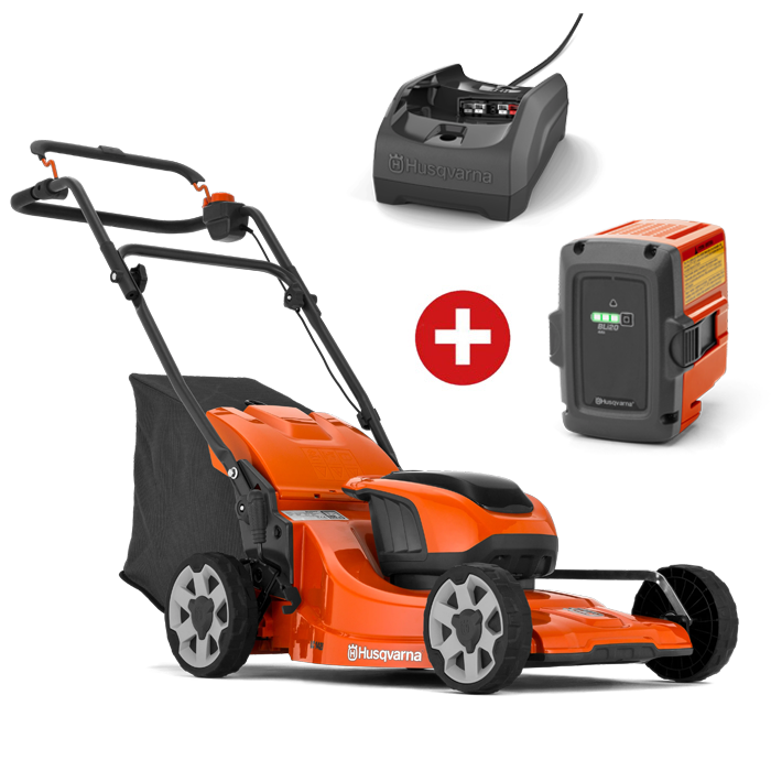 Husqvarna Akku-Rasenmäher LC 142i Set inkl. Akku BLi20 und Ladegerät C80