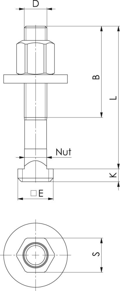 Schraube für T-Nuten DIN787 M12x12x50mm komplett FORMAT