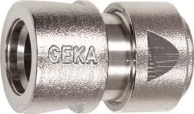 Schlauchstück 1/2" - 13mm MS Ni m. Spannmutter GEKA plus Stecksystem