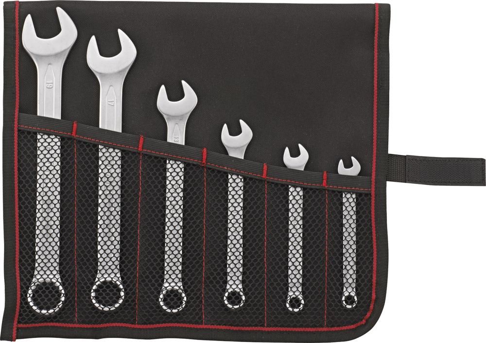 Ringmaulschlüssel-Satz DIN3113A 7-19mm 6-teilig in Rolltasche FORMAT