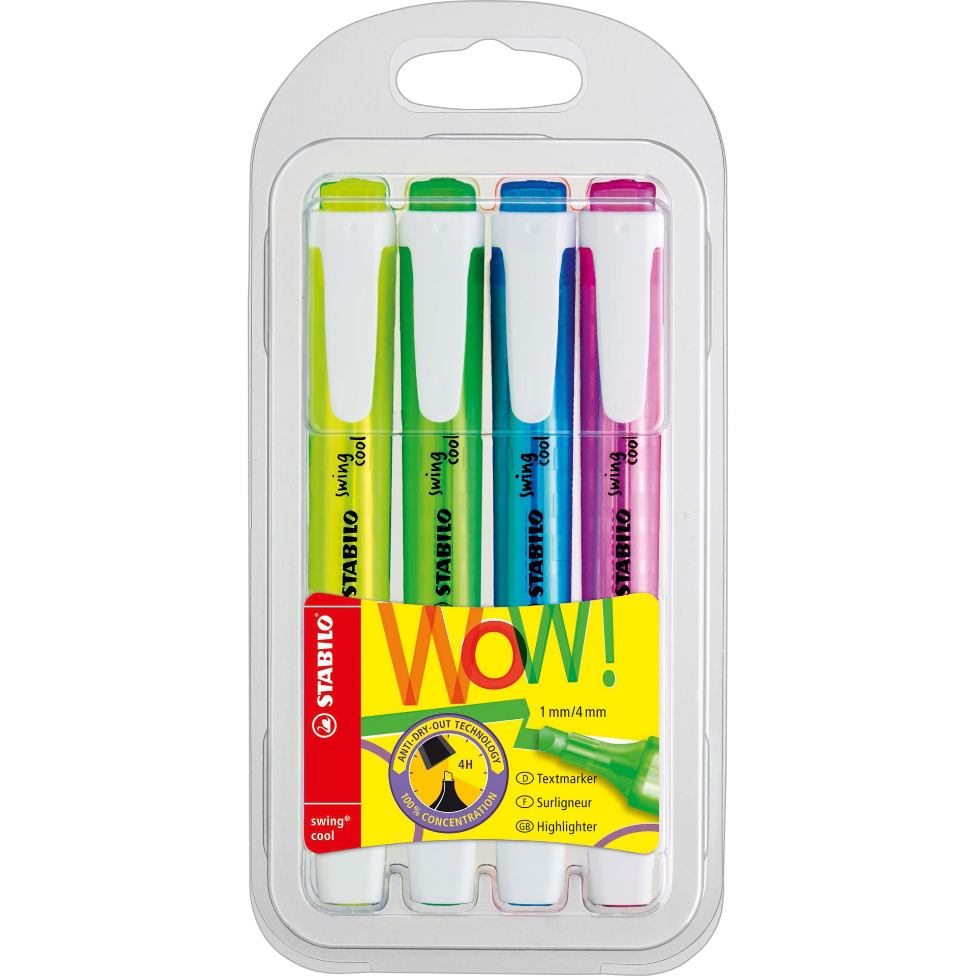 Textmarker  swing cool sort 4St