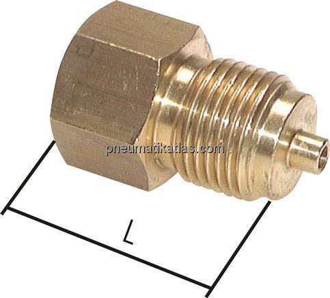 Manom.-Reduzierung G 1/8"(AG)-G 1/4"(IG). Messing, 29mm