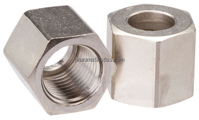Tülle Messing vernickelt, G 1/8"-4mm, ohne Mutter