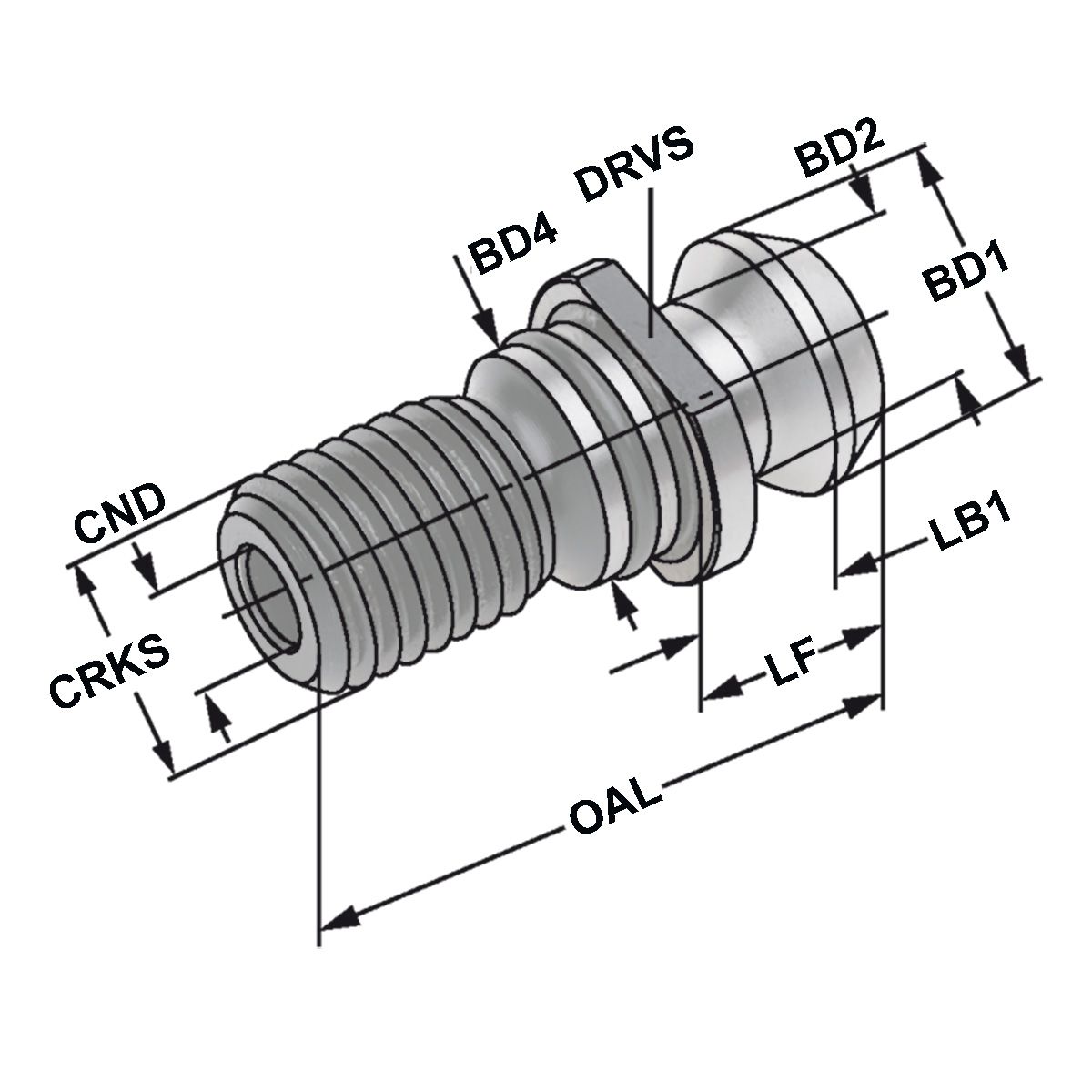 Anzugsbolzen ISO 7388-3 | Form UD | M16 |