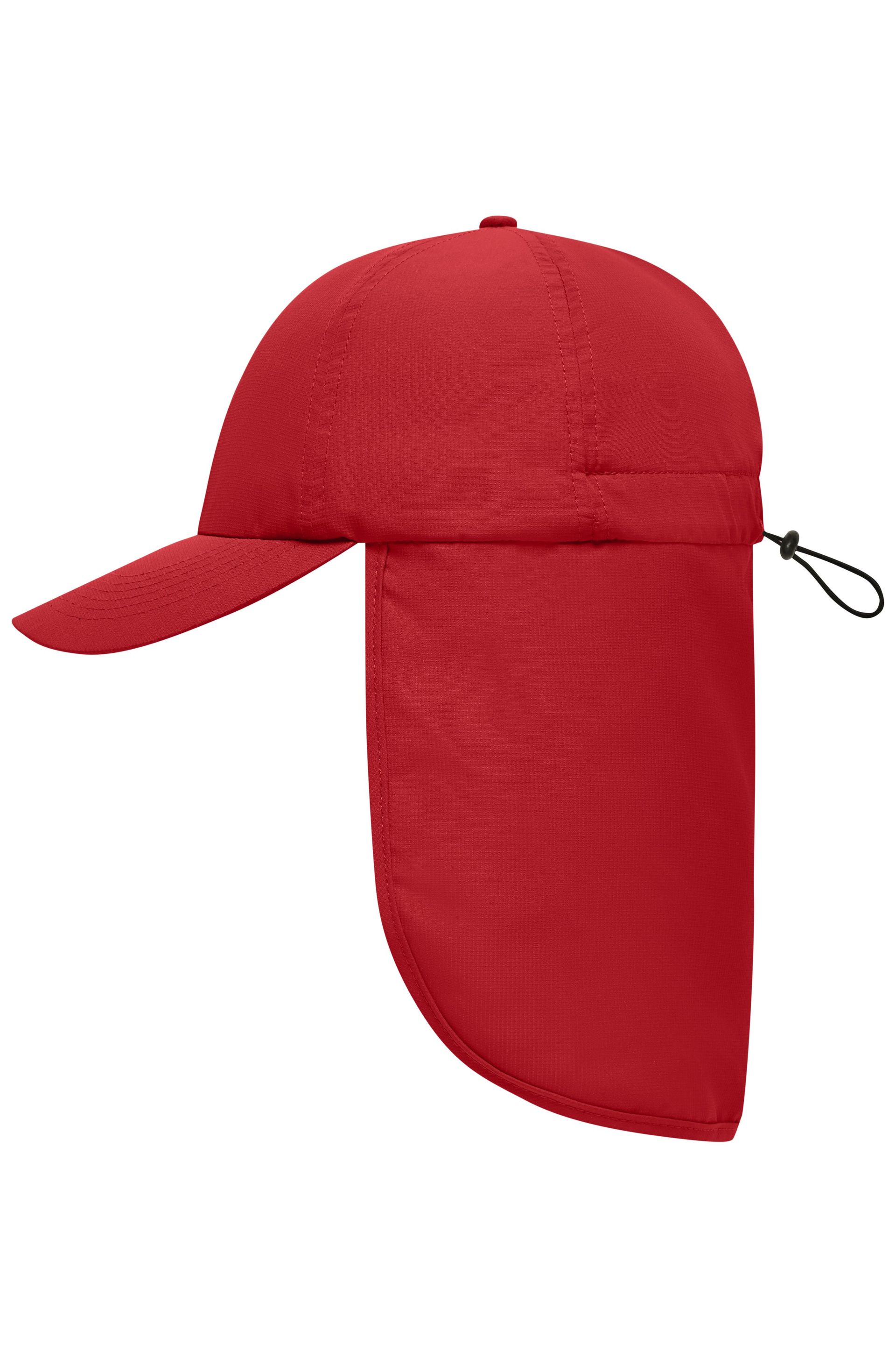 6 Panel Cap mit extra langem Nackenschutz