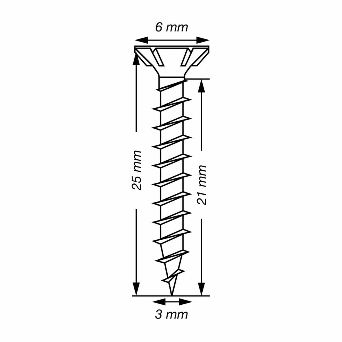 Spax Schrauben Fl/V2A 3,0X25 Vpe200