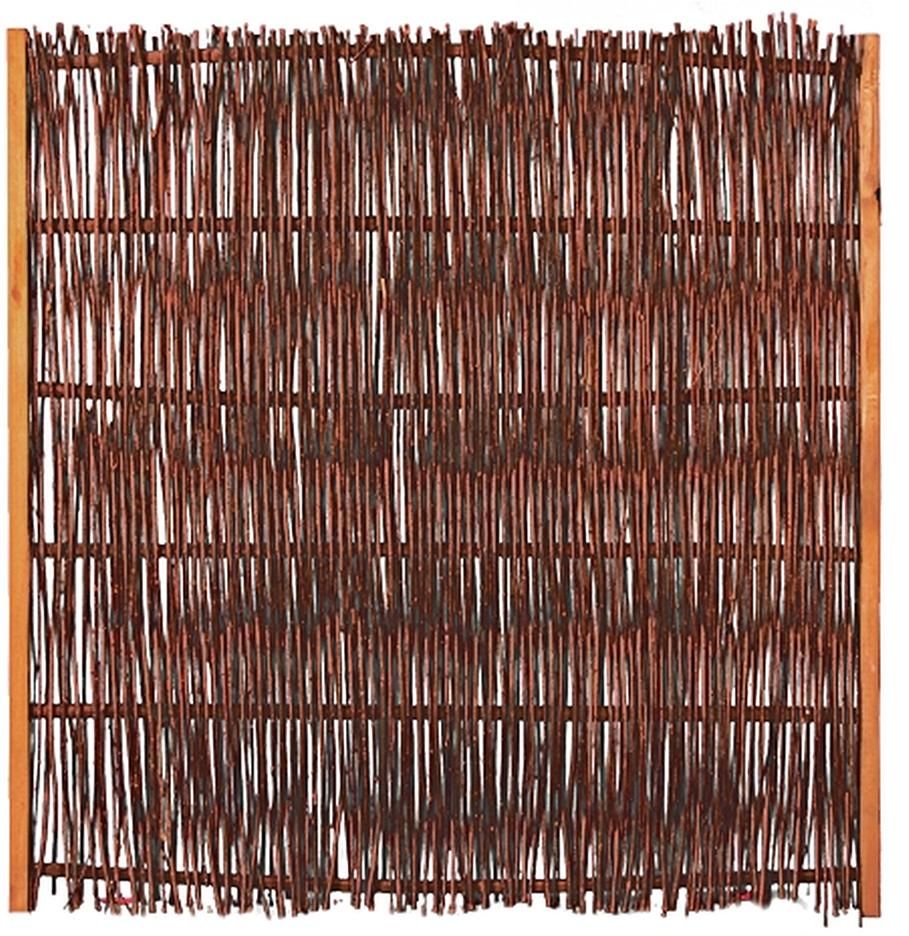 FUEGO Weidengeflechtzaun 120 x 120 cm, m.seitl. Rahmen