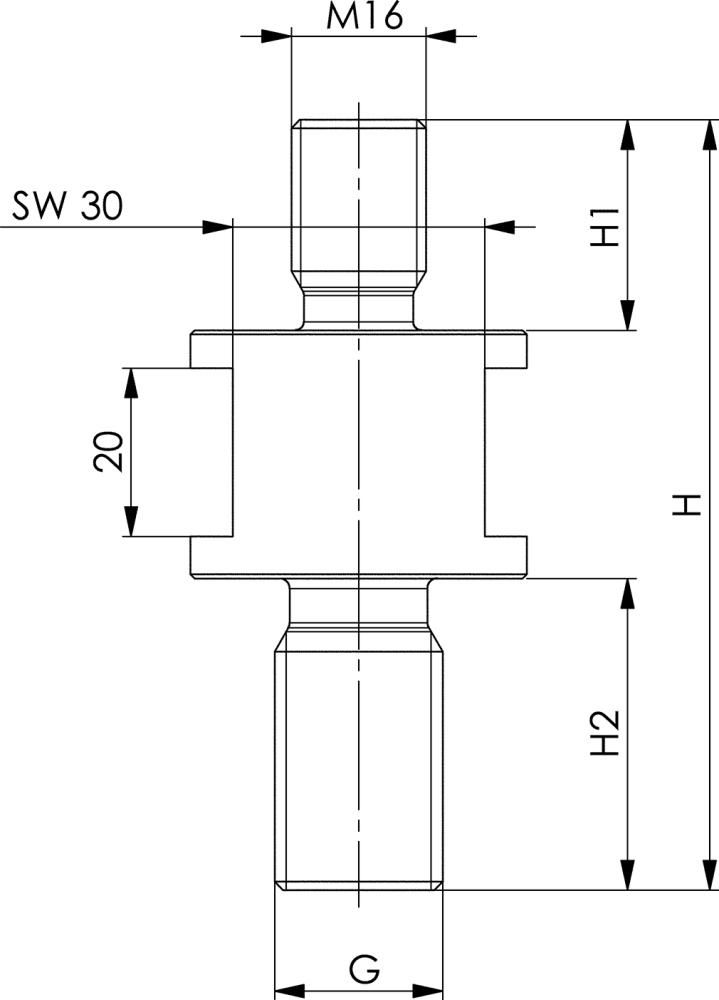 Gewindeadapter 6425GA-M16 AMF