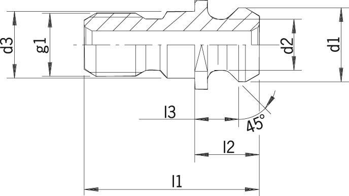 Anzugsbolzen ISO 7388II BSK40-M16 Innenkühlung HAIMER