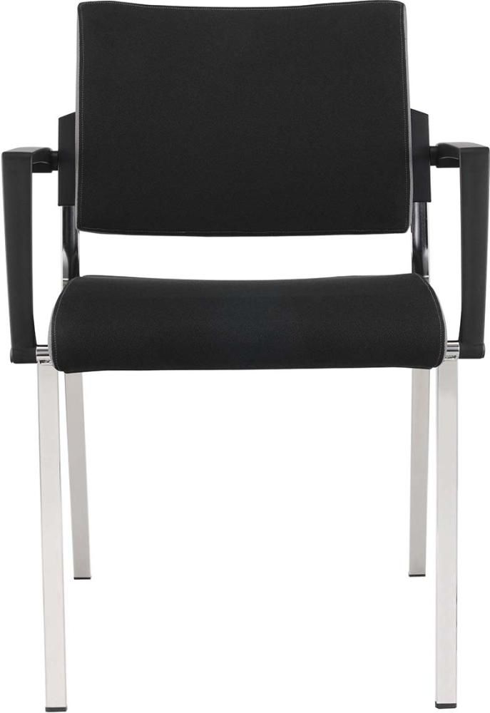 Besucherstuhl Premium Schwarz ( 2 Stühle Set)