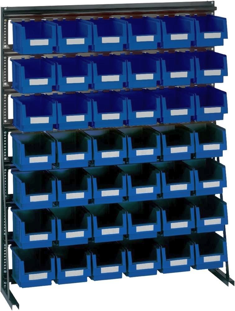 Vario-Regal V10D mit 42 PLK-Kästen, blau LA-KA-PE