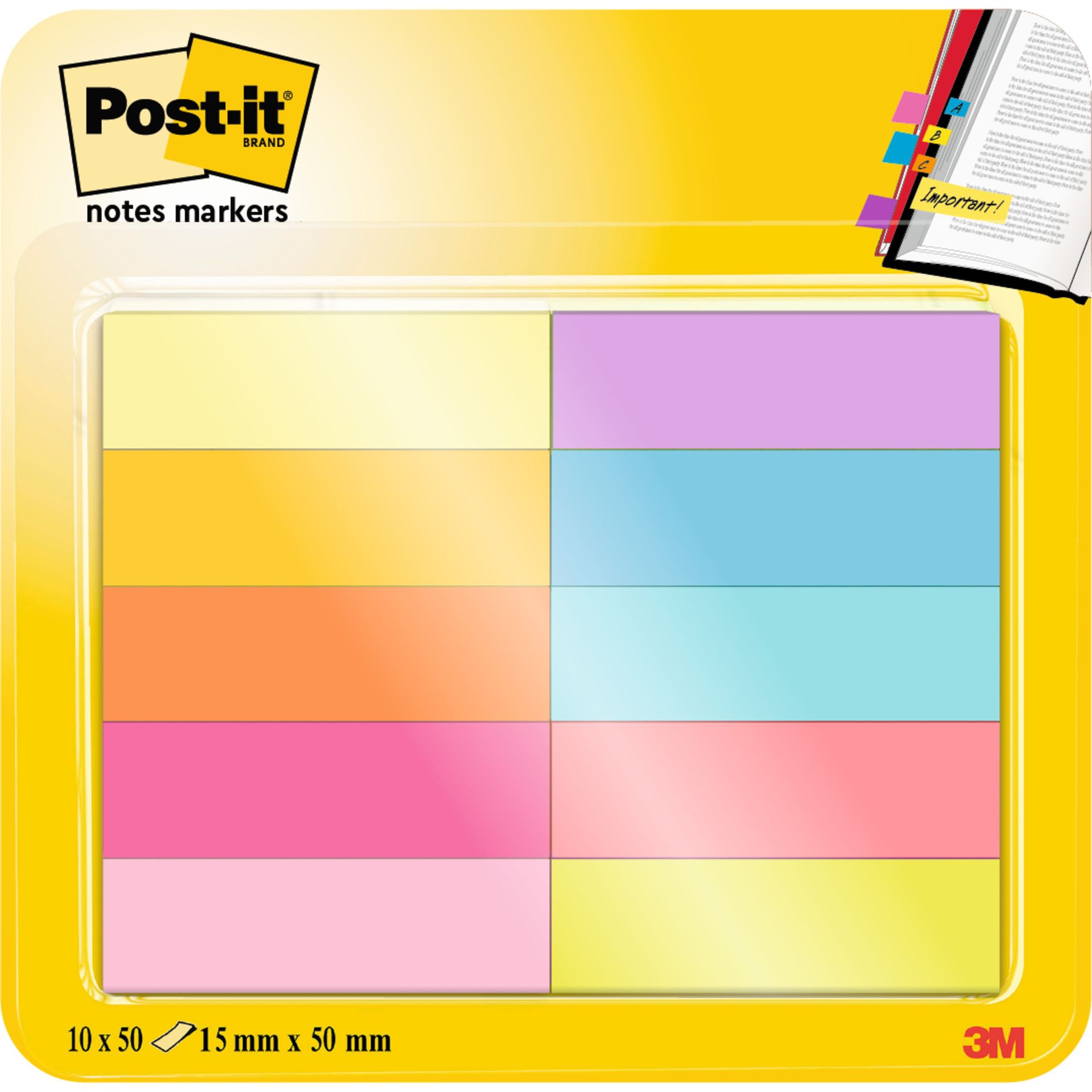 Haftstreifen Page Marker 15x50mm 10x100Bl