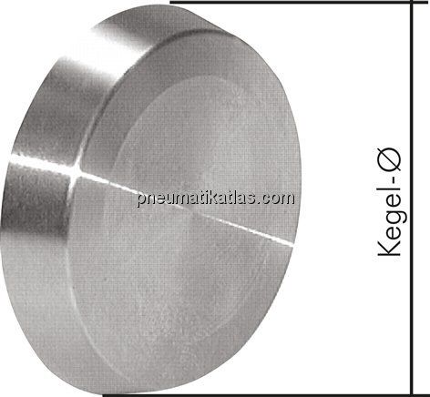 Blindkegel (Milchgewinde) 22mm Kegel-DN 10mm, 1.4404