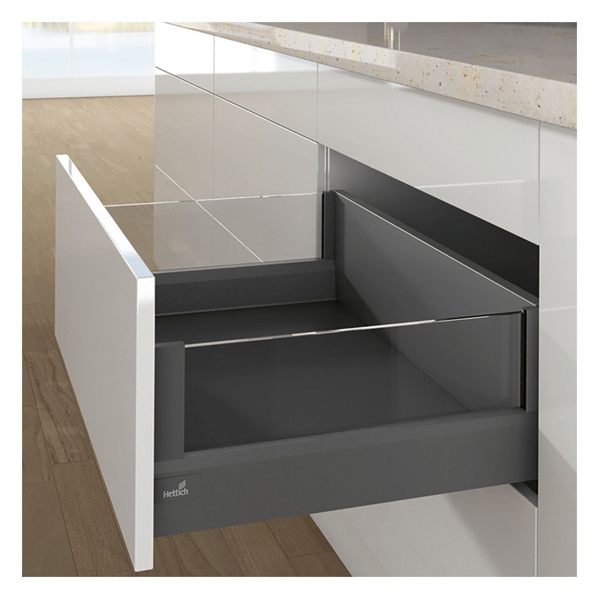 HETTICH DesignSide Glas ArciTech 124 mm 350 mm