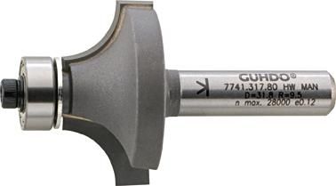GUHDO HW-Abrundfräser Z2 S8 R4