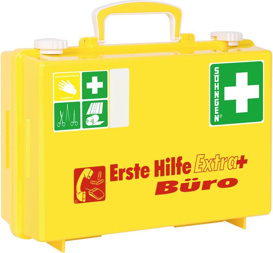 Erste-Hilfe-Koffer Extra Büro, DIN 13157, gelb