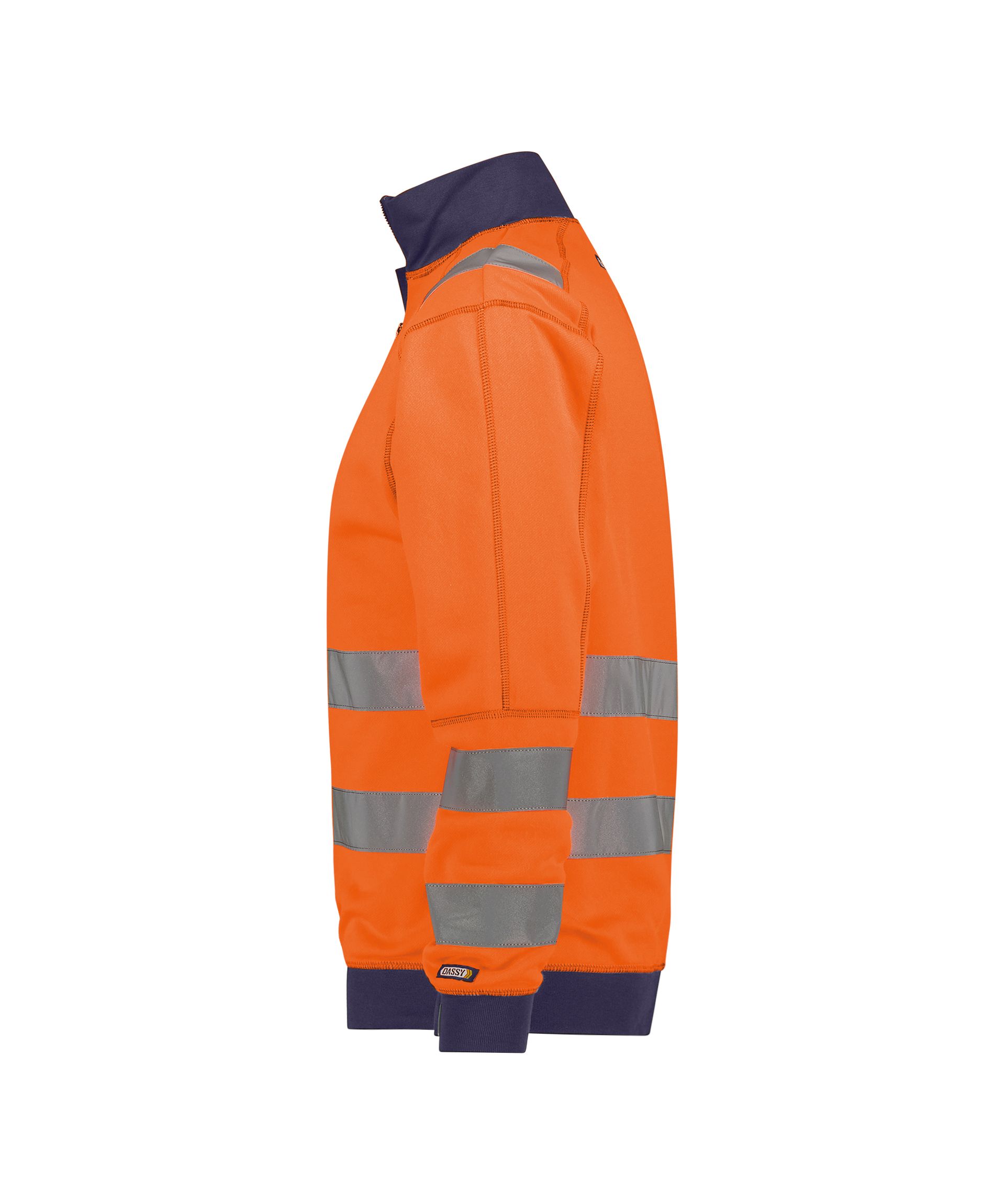 DASSY® Denver - Warnschutz Sweatshirt - neonorange/dunkelblau, Gr. XS