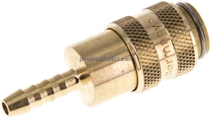 Kupplungsdose (NW5) 4mm Schlauch, Messing
