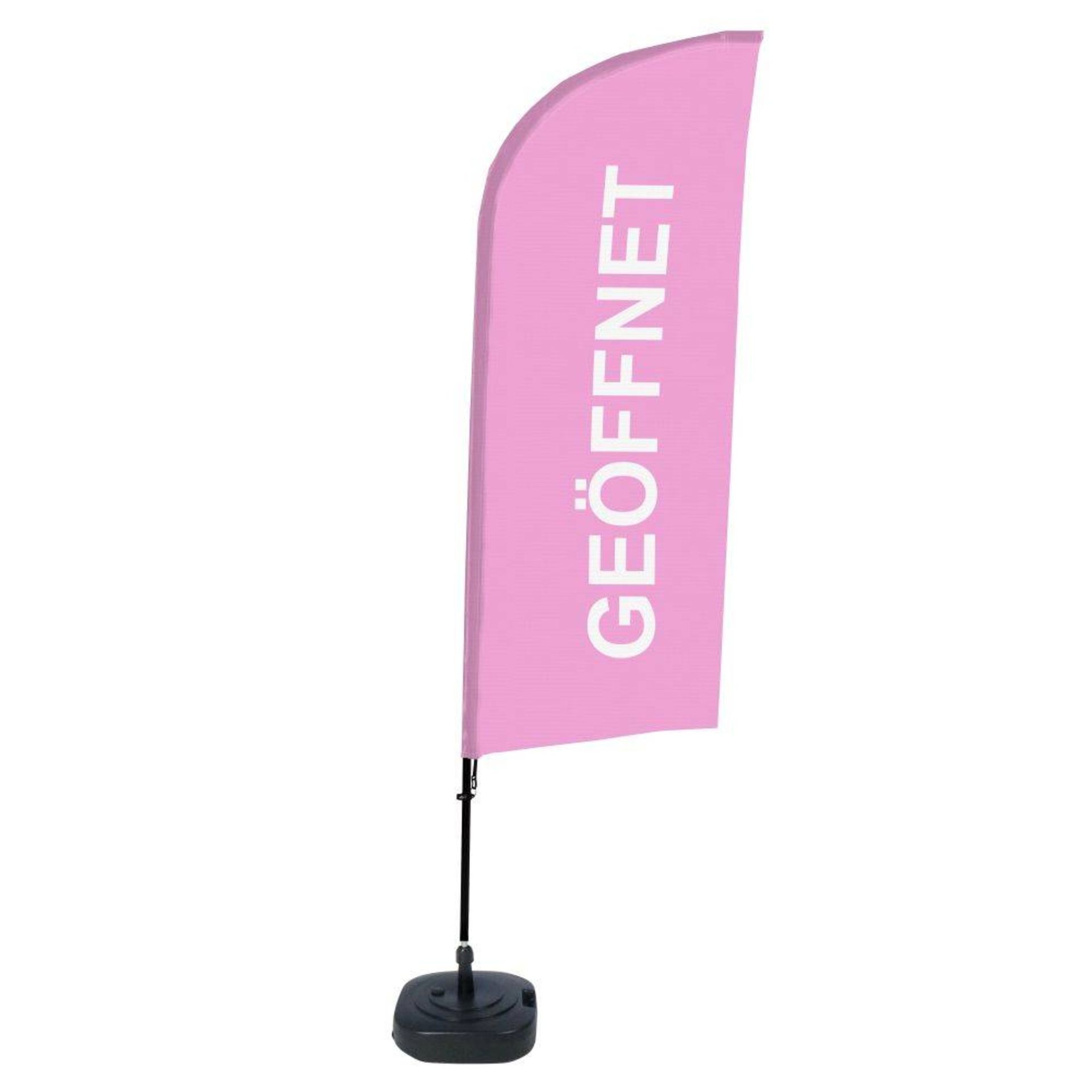 Beachflag Geöffnet pi deutsch