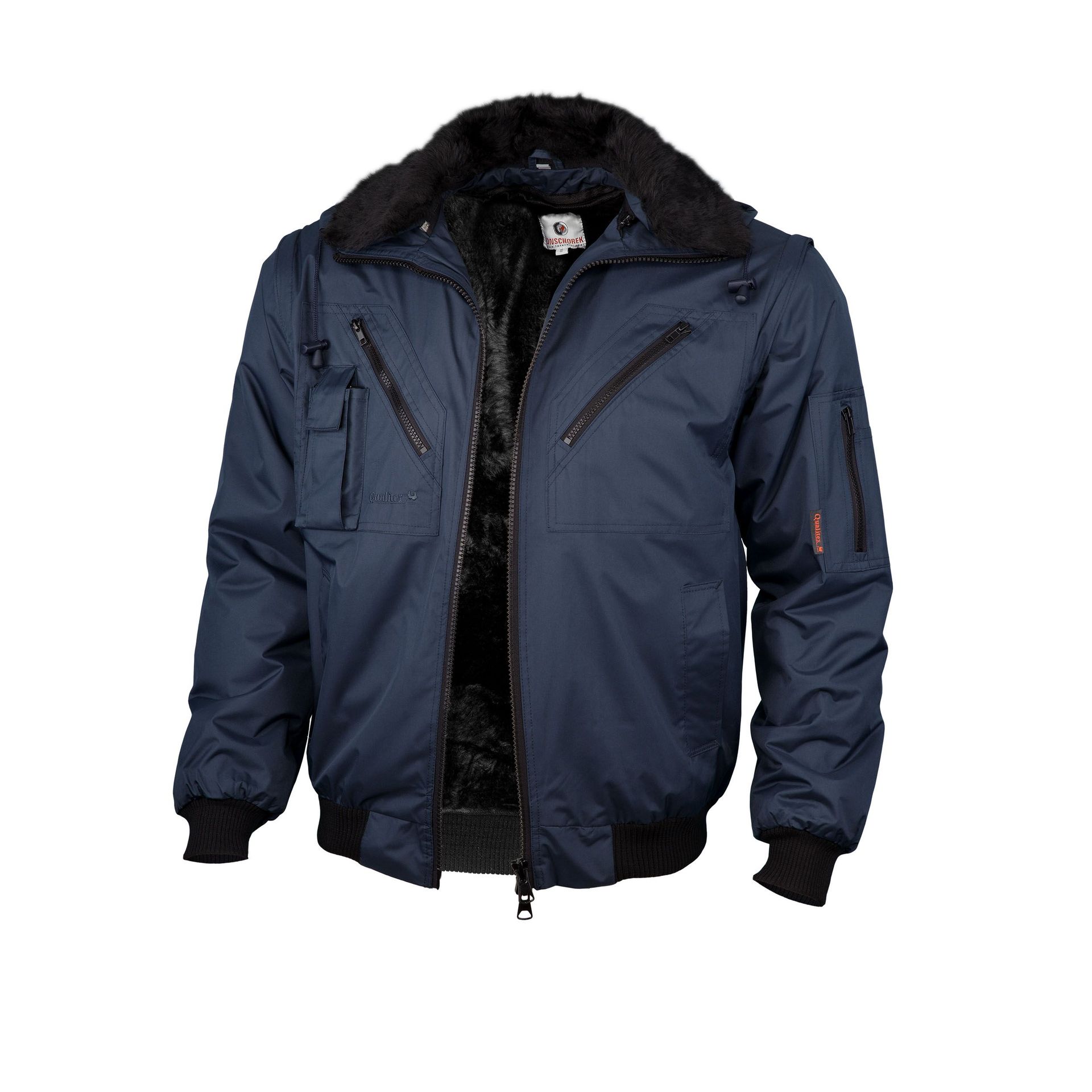 Qualitex Pilotenjacke wasserdicht pilotenjacke, marine, Gr. S