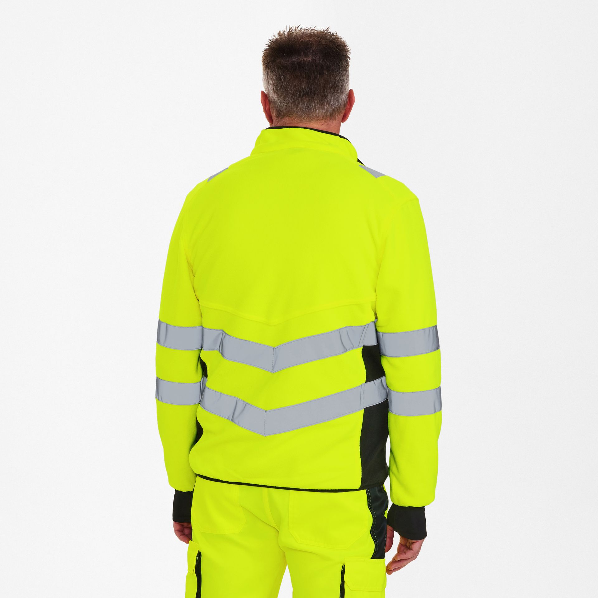 Safety Fleecejacke Gelb/Schwarz, Gr. 5XL