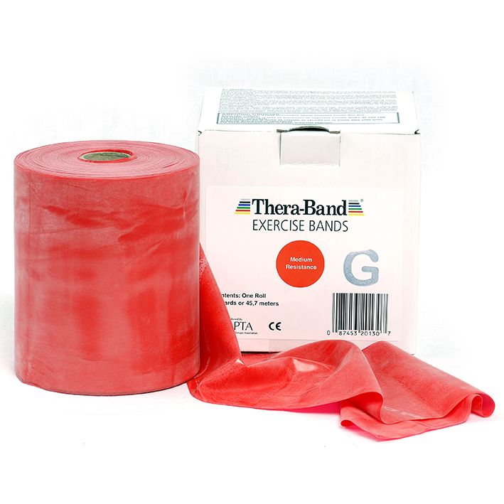 TheraBand 12,8 cm x 45,5 m,mittel stark - rotUK = 4 Stck.