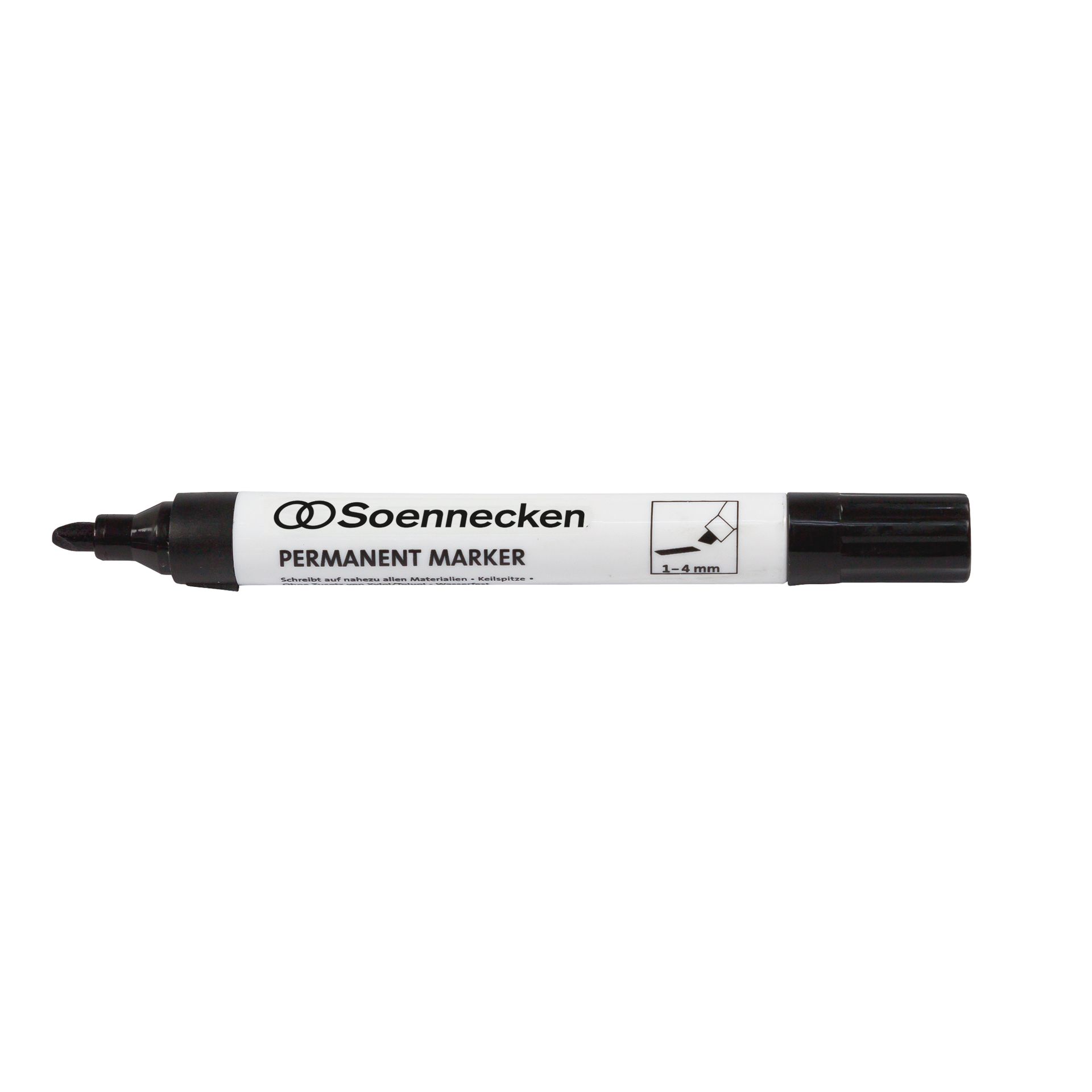 Permanentmarker 1-4mm Keilspitze schwarz