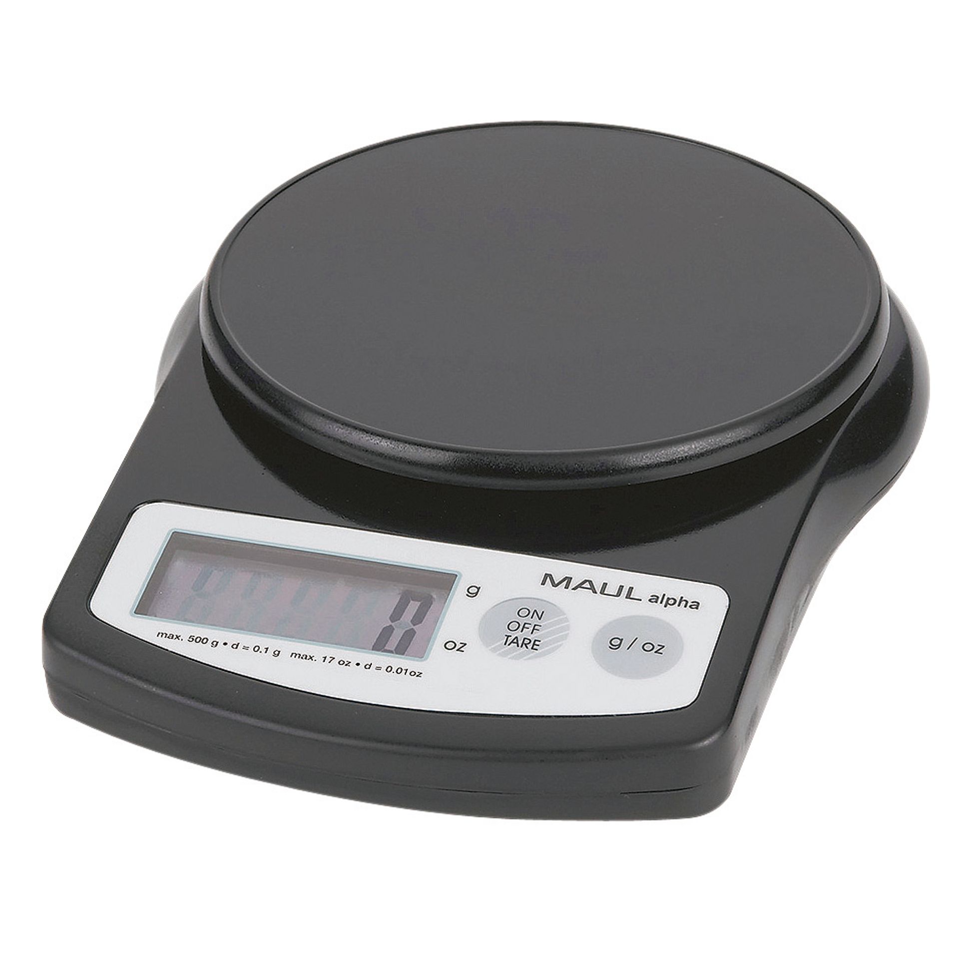 Präzisionswaage MAULalpha Batterie 0,1g 500g sw