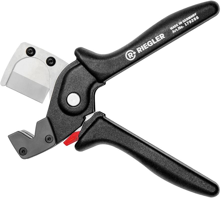 Schlauchabschneider bis Ø20mm, flache Klinge, 90° Schnittkante, federöffnend RIEGLER