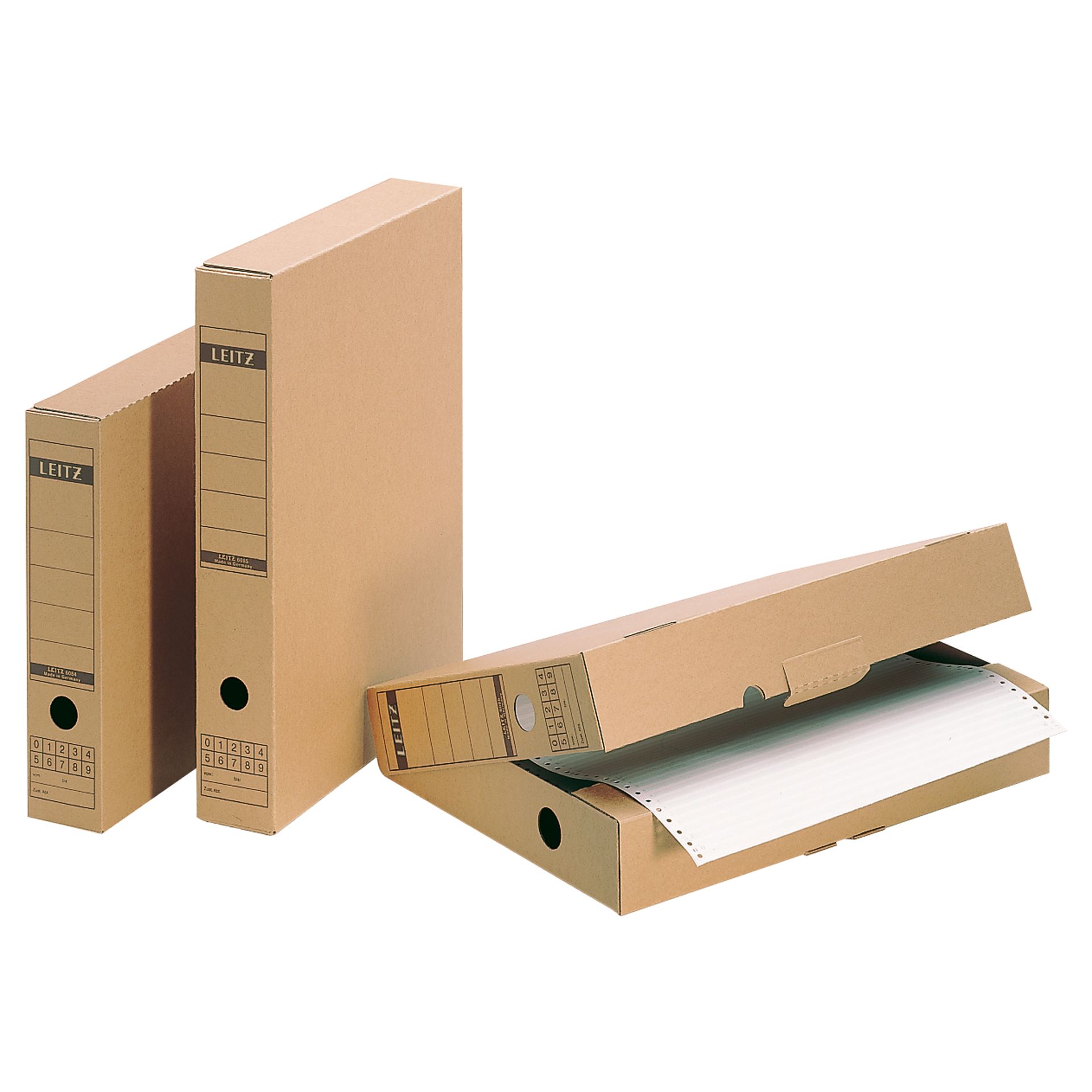 Archivbox DIN A4 max. 63mm Wellpappe naturbraun