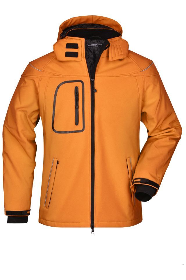 Men’s Winter Softshell Jacket Modische Winter Softshelljacke orange, Gr. S