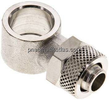 Verschraubung, L-Ringstück G 1/4"-10x8mm, Messing vernickelt