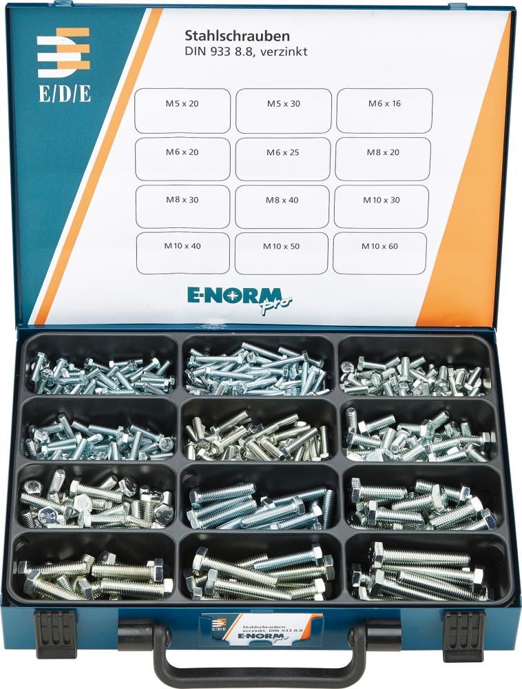 E-NORM Montagekoffer 25 DIN 933 8.8 verzinkt E-NORMpro