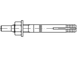 ART 88531 FISCHER-Mauerschrauben MR 8 St. gal Zn, m. Mutter u. Scheibe S