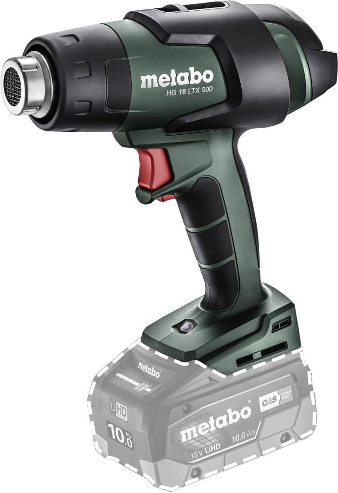 Akku-Heißluftgebläse soloHG 18 LTX 500 Metabo ohne Akku ohne Ladegerät metaBOX