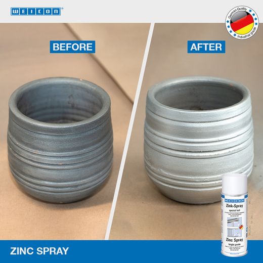 WEICON Zink-Spray | kathodischer Korrosionsschutz mit Zulassung für den Lebensmittelbereich | 400 ml