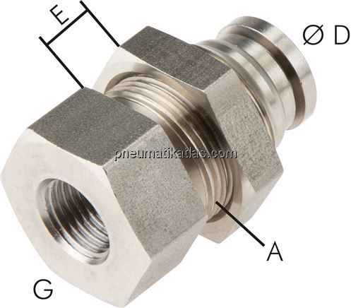 Schott-Steckanschluss mit IG. G 1/8"-4mm, IQS-ES LE