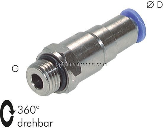 Gerade Schnelldrehverschraubung M 5-4mm, IQS-Standard