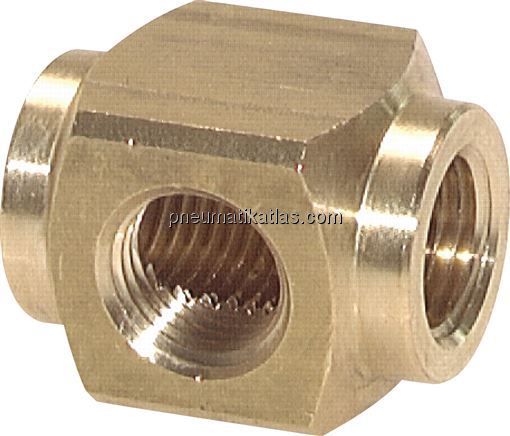 Kreuz-Verteiler 3 x M 5,Messing