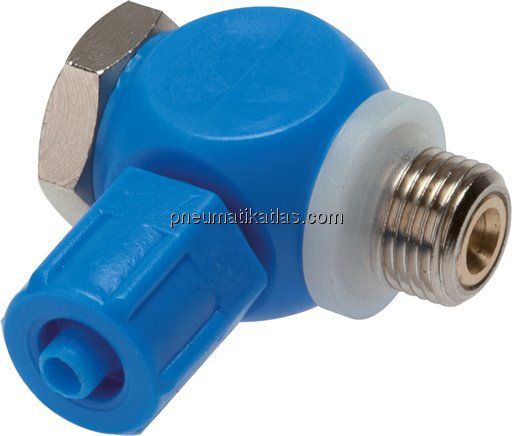 Drosselrückschlagventil G 1/8"-6 x 4mm, abluftregelnd (B)
