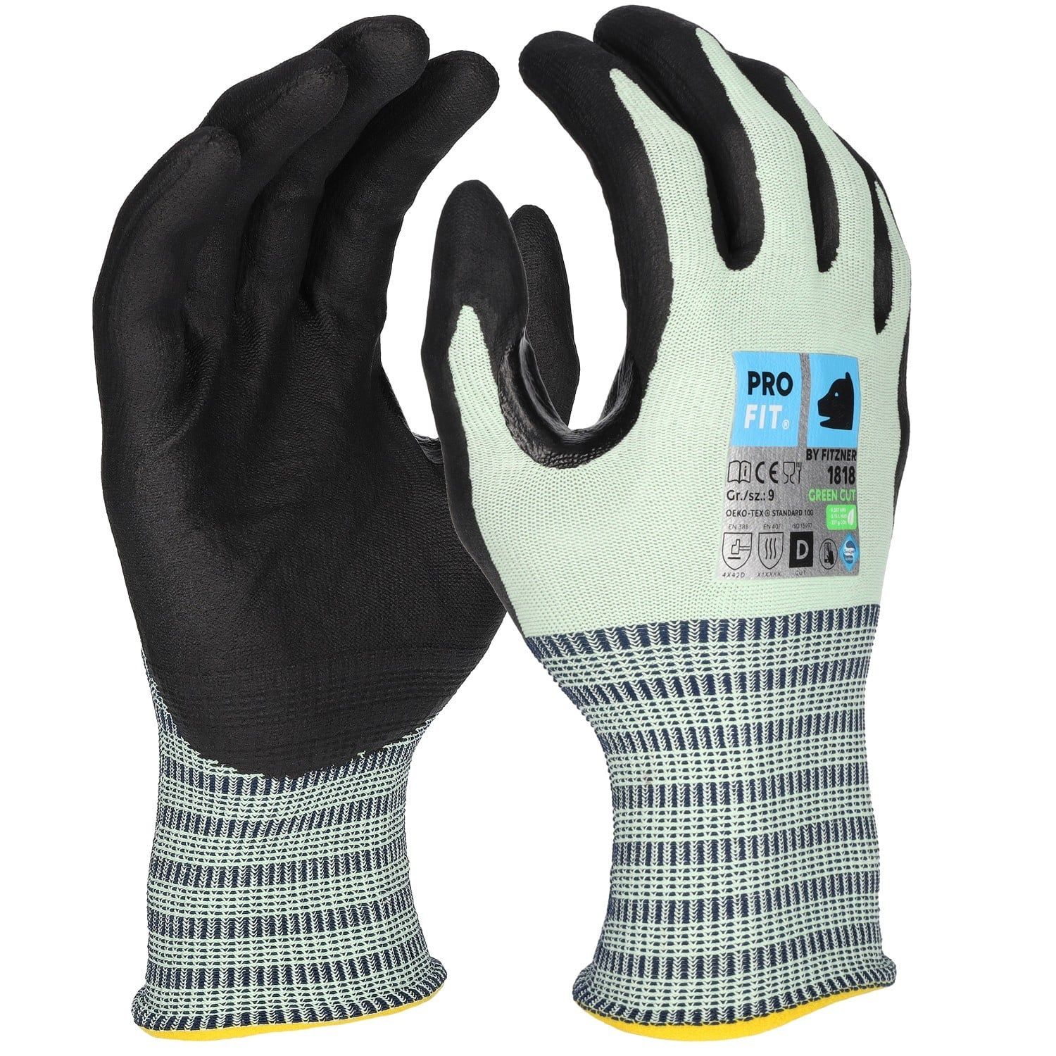 Nitril Schnittschutzhandschuh"Green Cut D", recycelter Liner 11