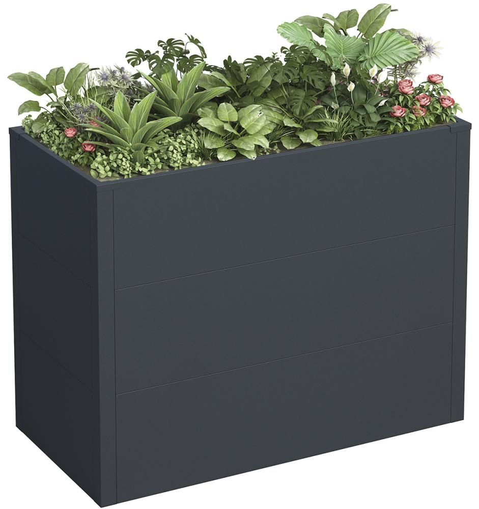 ELKE Metall-Hochbeet 100 x 50 x 77 cm, Stahl verz. pulverbesch. ANTHRAZIT
