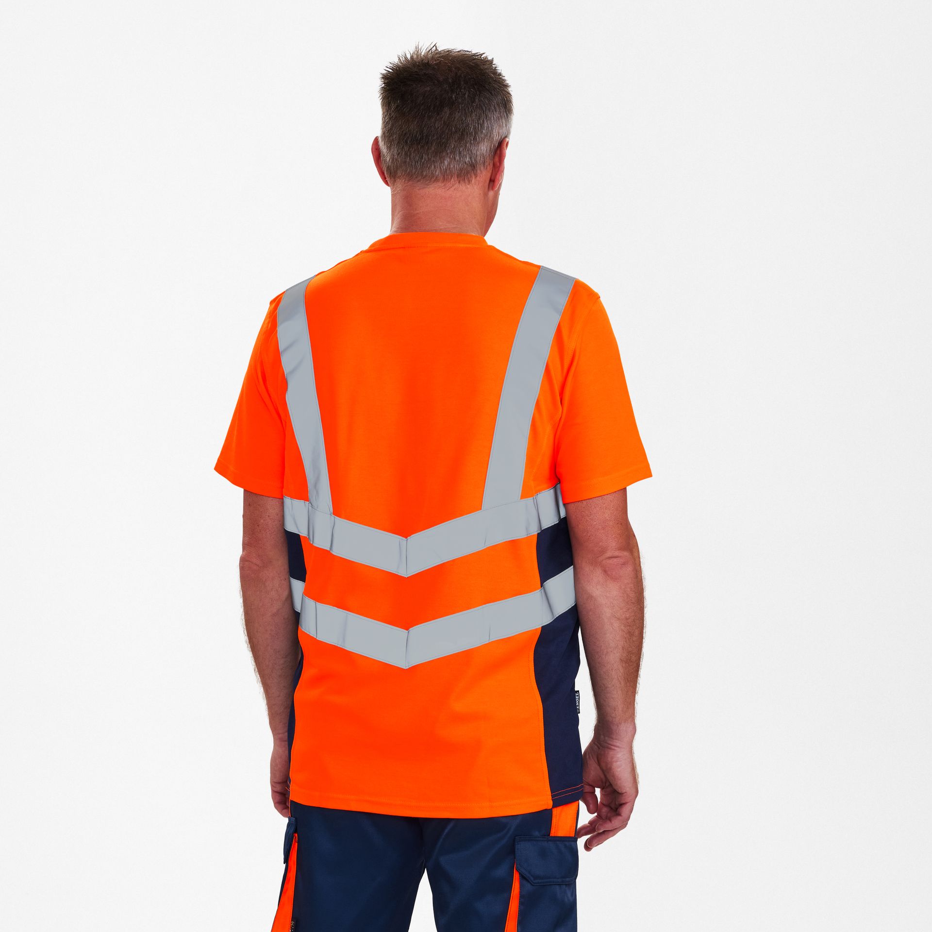 Safety T-Shirt Orange/Blue ink, Gr. 2XL