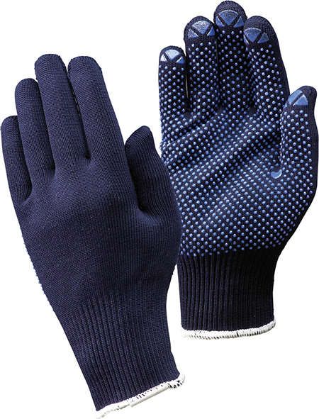 Strickhandschuh Packer, genoppt,blau, Gr.10 FORTIS